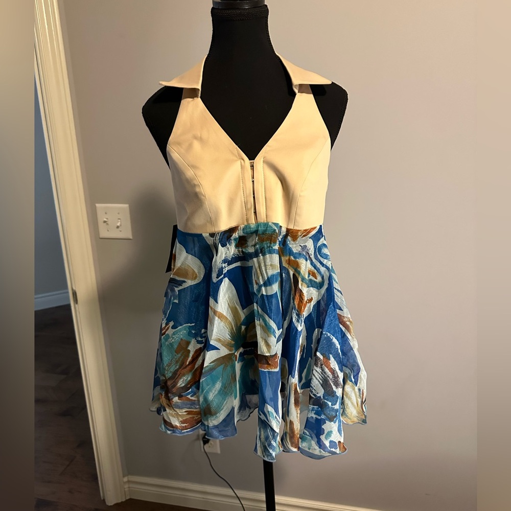 NWT C. Spot Halter Neck Mini shirt